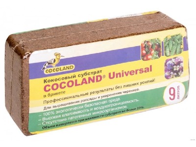 Субстрат кокосовый в брикетах Cocoland 9л Universal