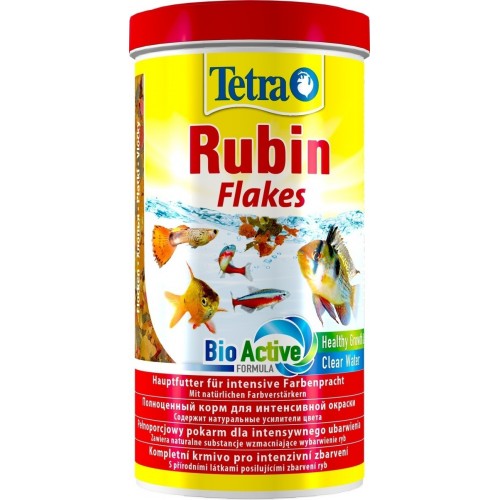 Tetra Rubin 55 гр пакетик хлопья, корм для улучшения окраса Преимущества
