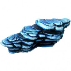 Камень для черепах К25с керамика (синий) 21*11*8см
