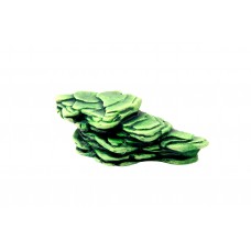 Камень для черепах К25з керамика (зелёный) 21*11*8см