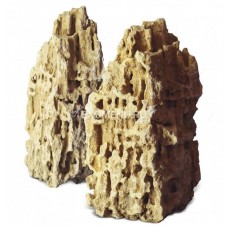 Камень Песчаник пещеристый жёлтый вертикальный весовой