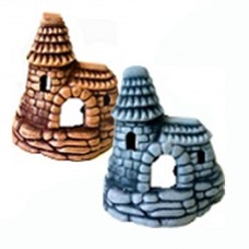 Замок с высокой крышей С14 керамика (камень) 14*10*14см