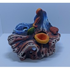 Дольмен завиток синий, керамика ДС-047