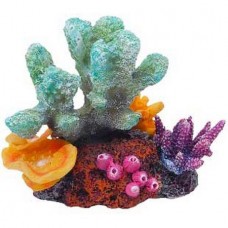 Декорация Кораллы на рифе 12,5*8,5*9,5см пластик (FIAD-1170)