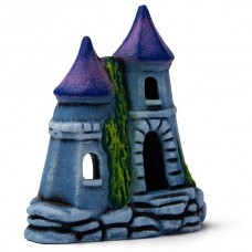 Замок с двумя крышами К57с керамика (синий) 13,5*9*16см