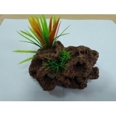 Биокерамика Риф с растениями К115 15*10*8 см