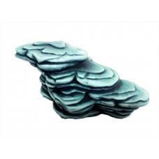 Камень для черепах большой К26б керамика (бирюзовый) 26*15*9,5см