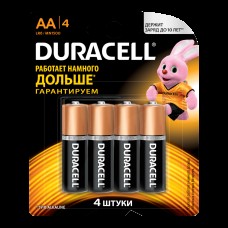 Батарейка Duracell AA LR6 4шт в блистере