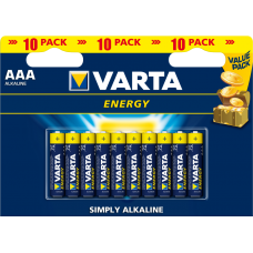Батарейка Varta Energy AAA Alkaline 10шт блистер 4103 LR03